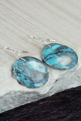 Turquoise & Sterling Silver Earrings - Joann Garcia