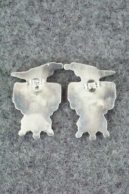 Multi Stone Inlay & Sterling Silver Earrings - Fabian Cellicion