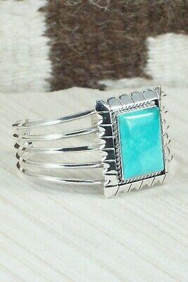 Turquoise and Sterling Silver Bracelet - Samuel Yellowhair - High Lonesome Trading