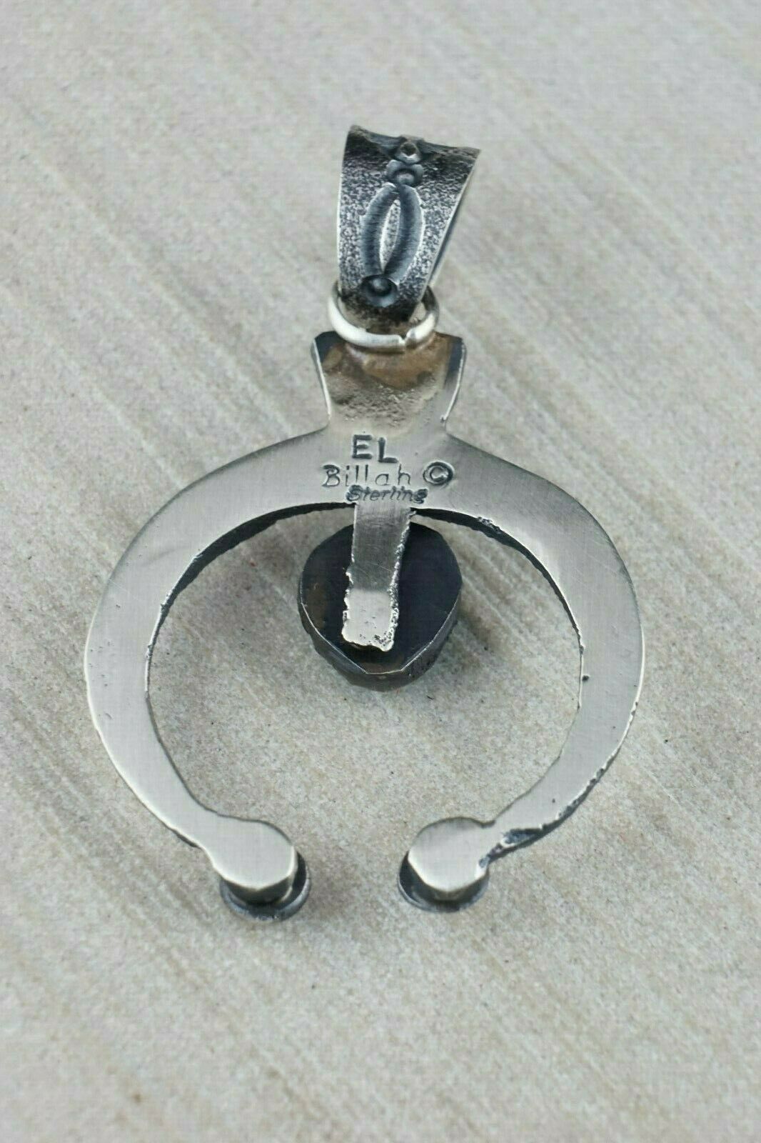 Navajo Turquoise and Sterling Silver Pendant - Eva & Linberg Billah - High Lonesome Trading
