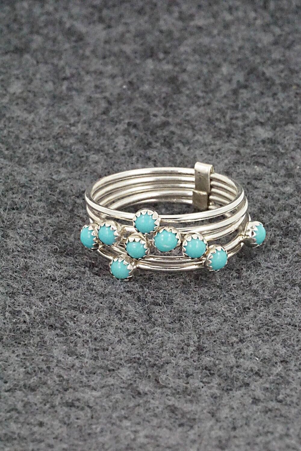 Turquoise & Sterling Silver Ring - Dorothy Yazzie - Size 4.5