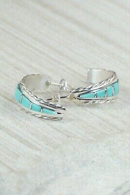 Turquoise & Sterling Silver Earrings - Malcom Chavez - High Lonesome Trading
