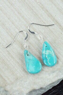 Turquoise & Sterling Silver Earrings - Navajo
