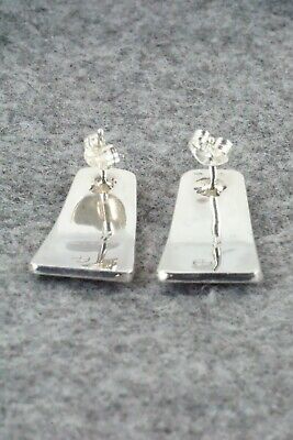 Multi Stone Inlay & Sterling Silver Earrings - Leander Othole