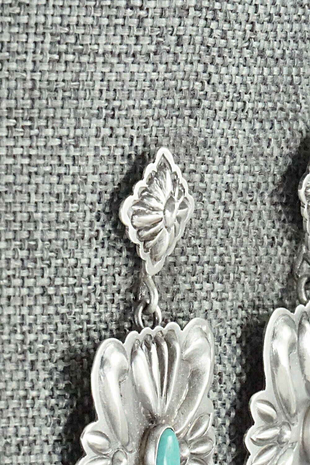 Turquoise & Sterling Silver Earrings - Terry Charlie