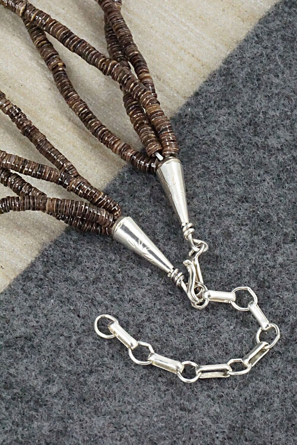 Multi Stone and Sterling Silver Necklace - Helen Tsosie