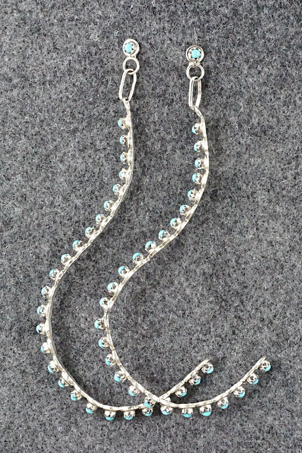 Turquoise & Sterling Silver Earrings - Henrietta Quetawki