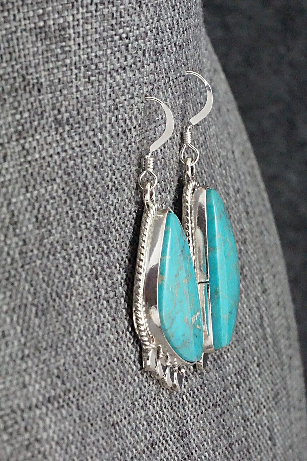 Turquoise & Sterling Silver Earrings - Genevieve Francisco