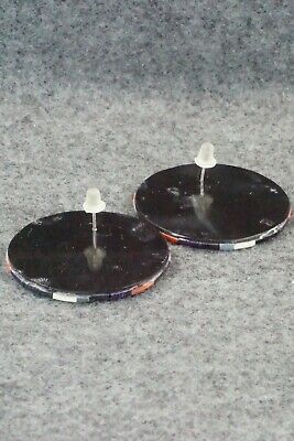 Multi Stone Inlay & Sterling Silver Earrings - Chaslyn Crespin