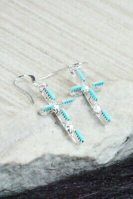 Turquoise & Sterling Silver Earrings - Diana Bellson