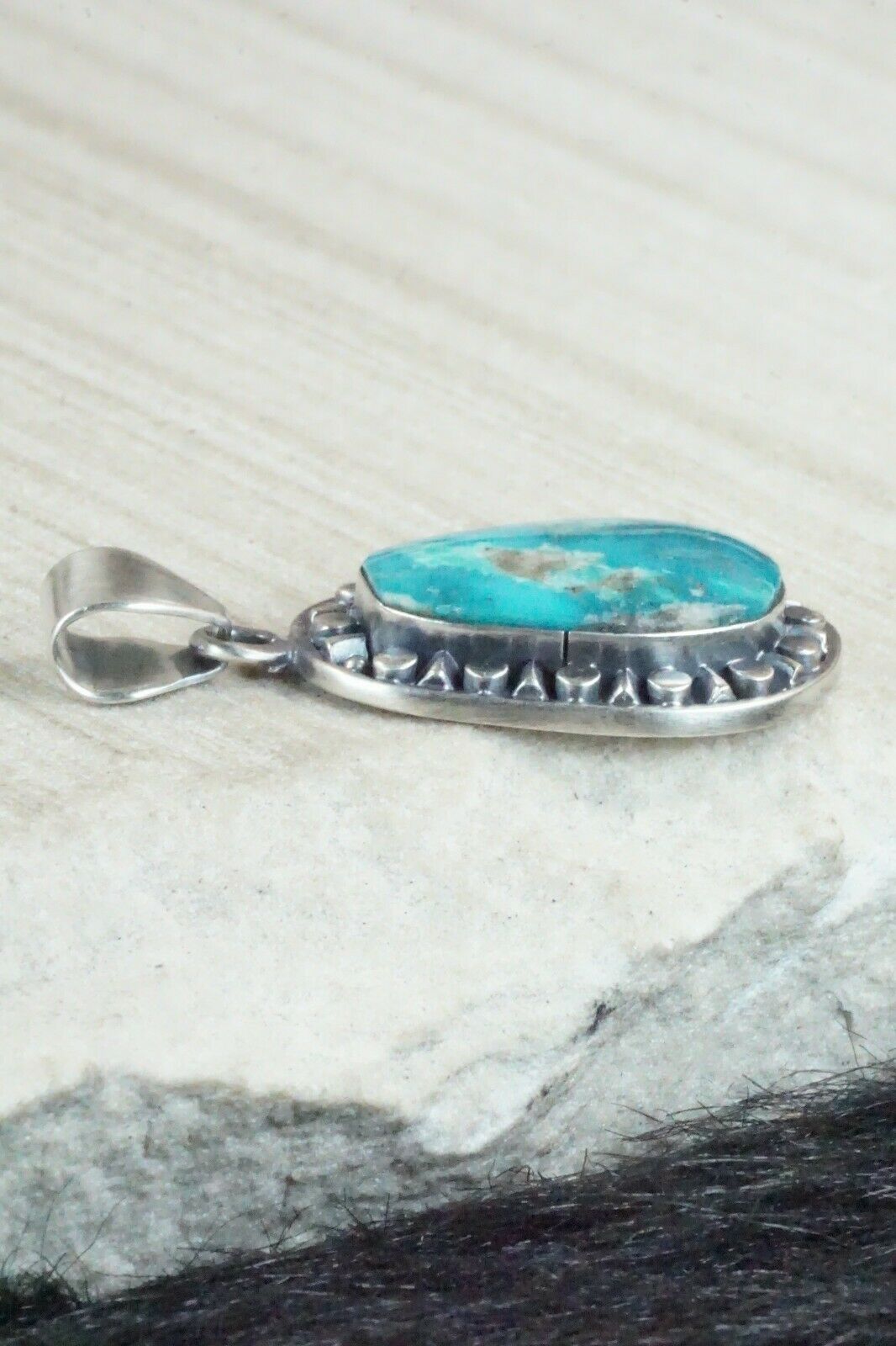 Turquoise and Sterling Silver Pendant - Sharon McCarthy