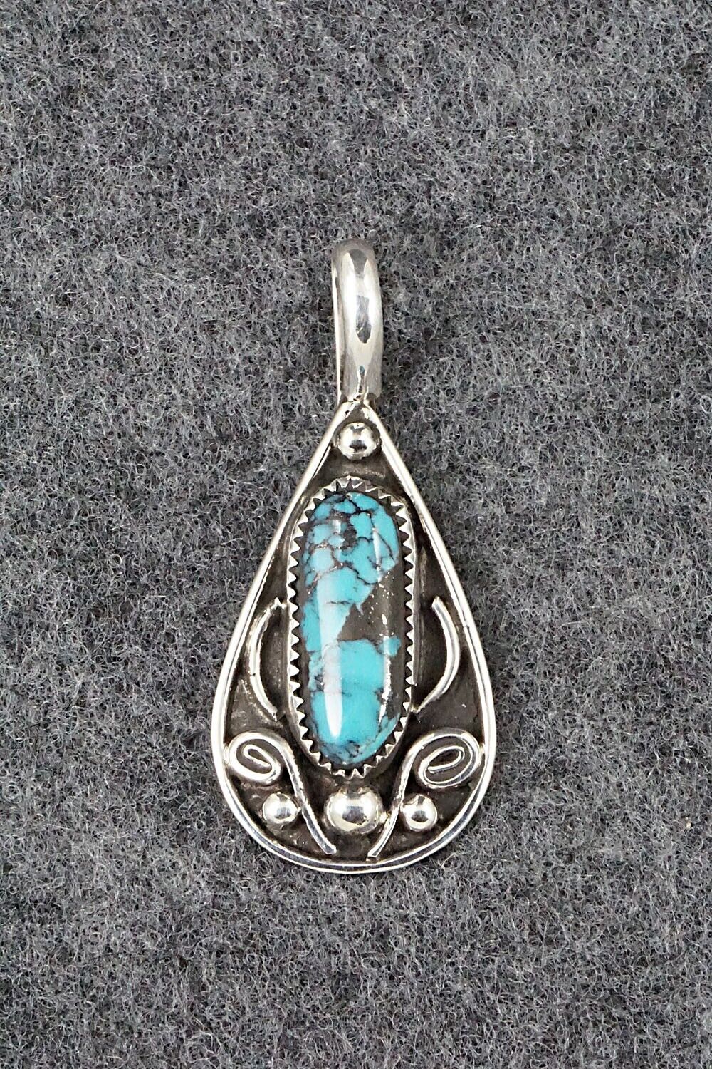 Turquoise & Sterling Silver Pendant - Priscilla Reeder