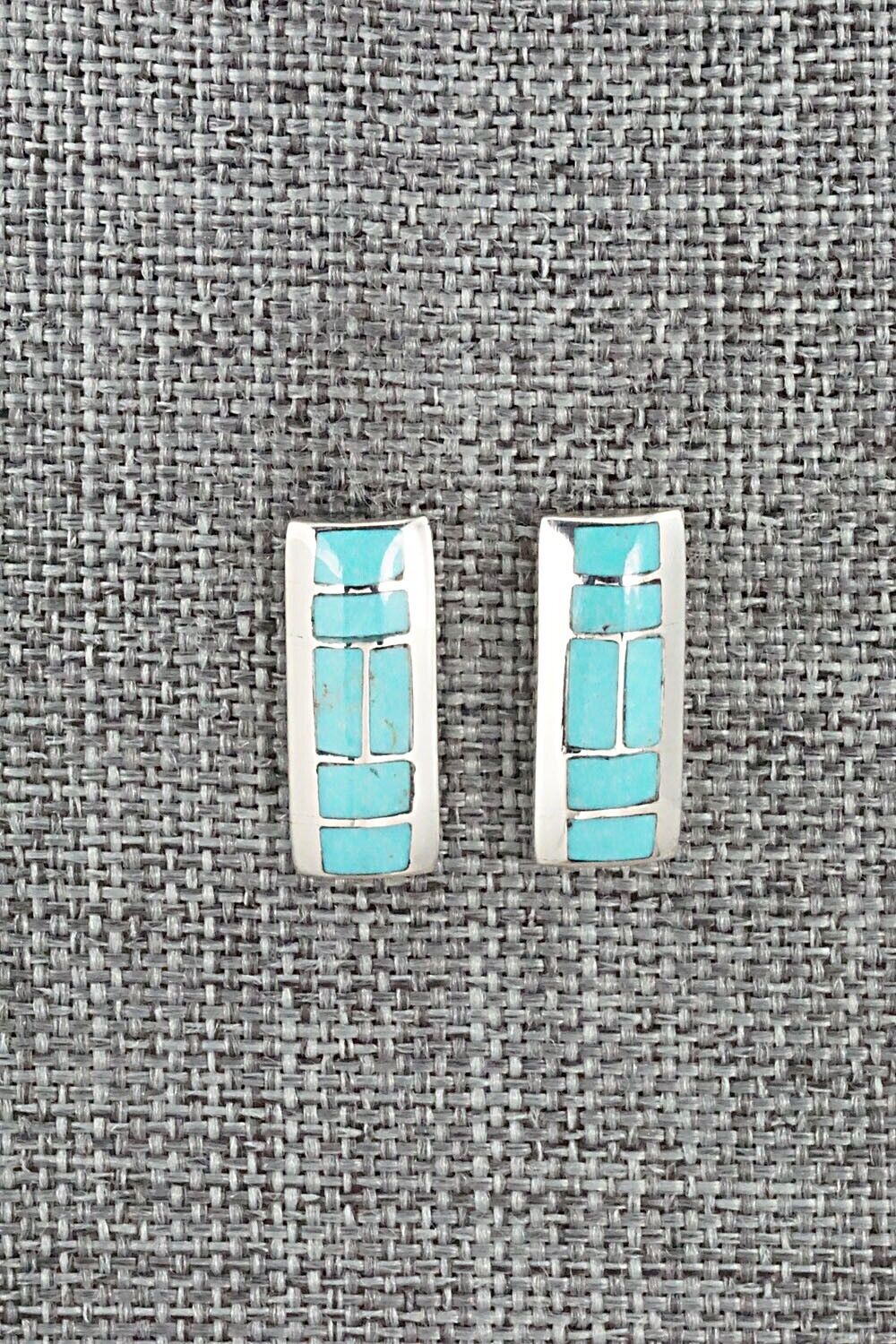 Turquoise & Sterling Silver Earrings - Glendis Tsadiasi