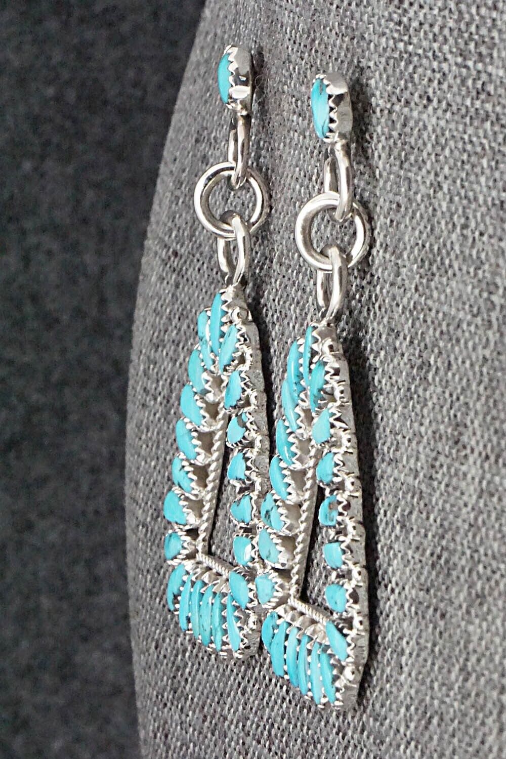 Turquoise & Sterling Silver Earrings - Sarphine Wilson