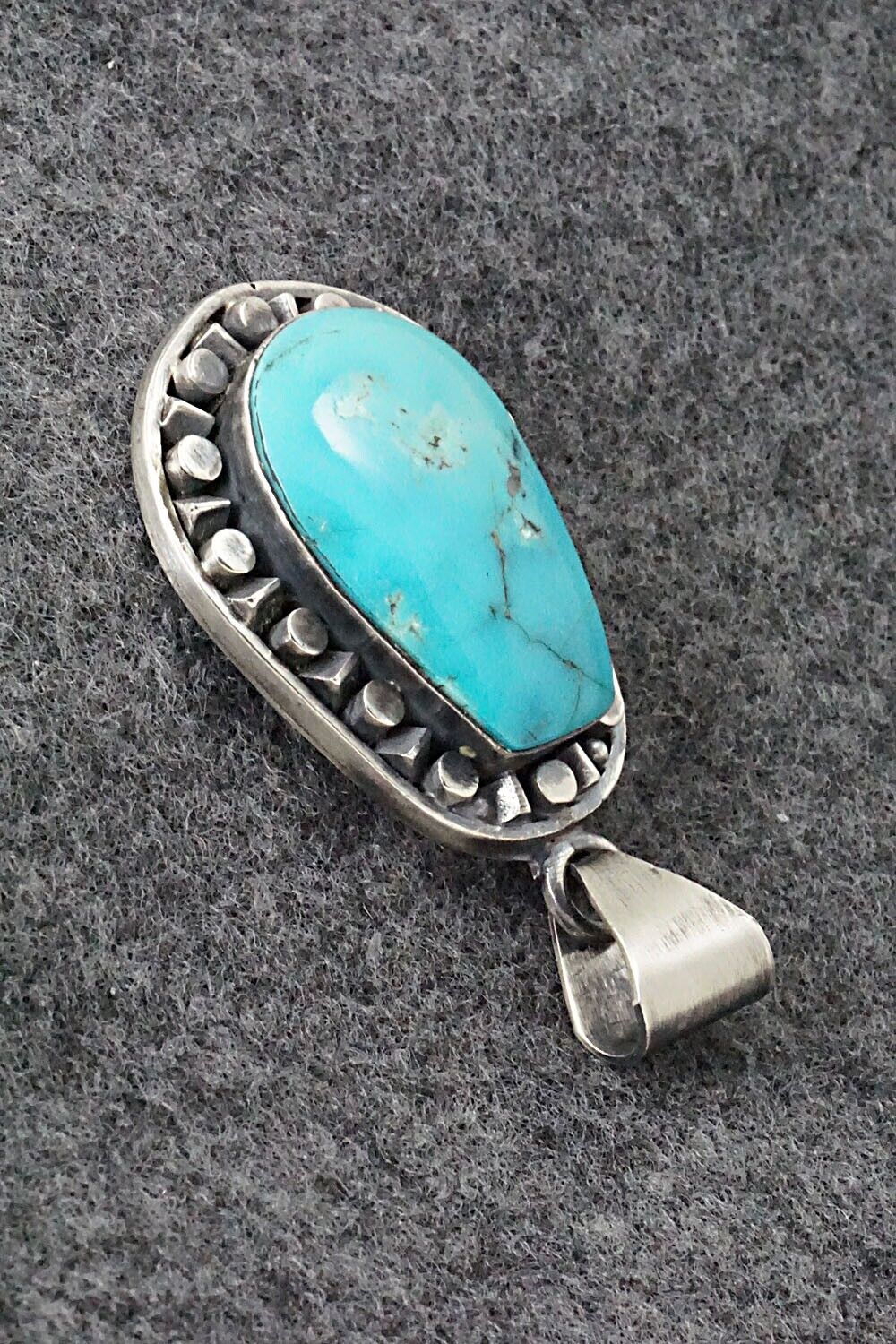 Turquoise and Sterling Silver Pendant - Sharon McCarthy