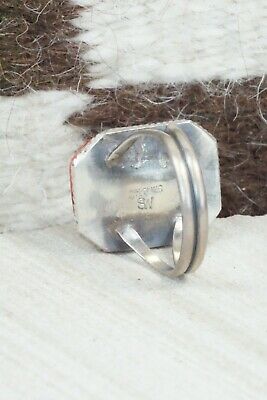 Spiny Oyster and Sterling Silver Ring - Selina Warner - Size 8