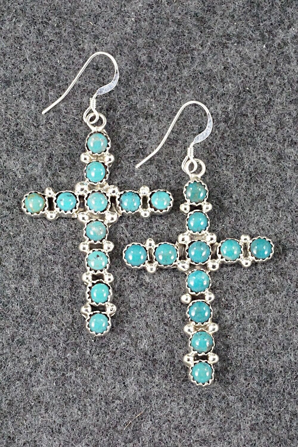 Turquoise and Sterling Silver Earrings - Roberta Begay