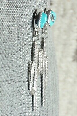 Turquoise & Sterling Silver Earrings - Delbert Gordon