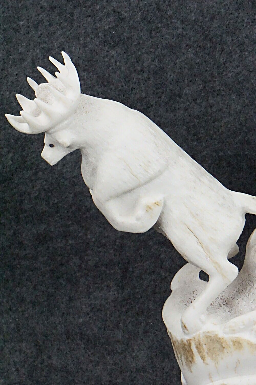 Deer & Wolf Zuni Fetish Carving - Maxx Laate