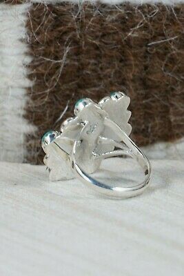 Navajo Turquoise and Sterling Silver Ring - Roberta Begay - Size 8.5