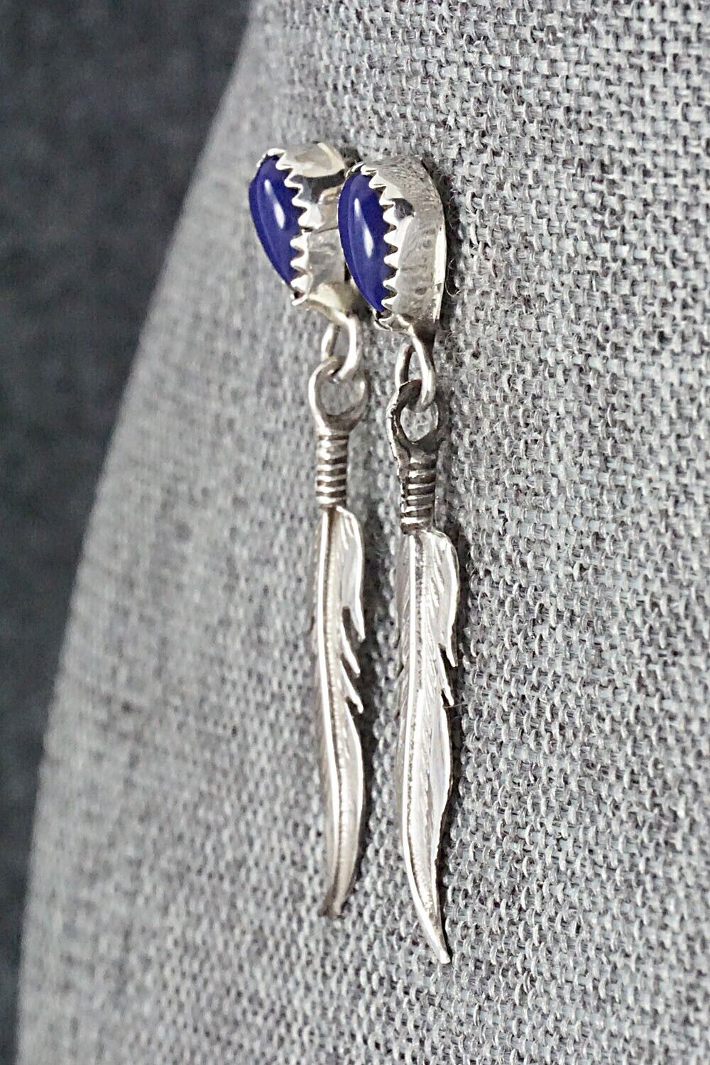 Lapis & Sterling Silver Earrings - Elaine Shirley