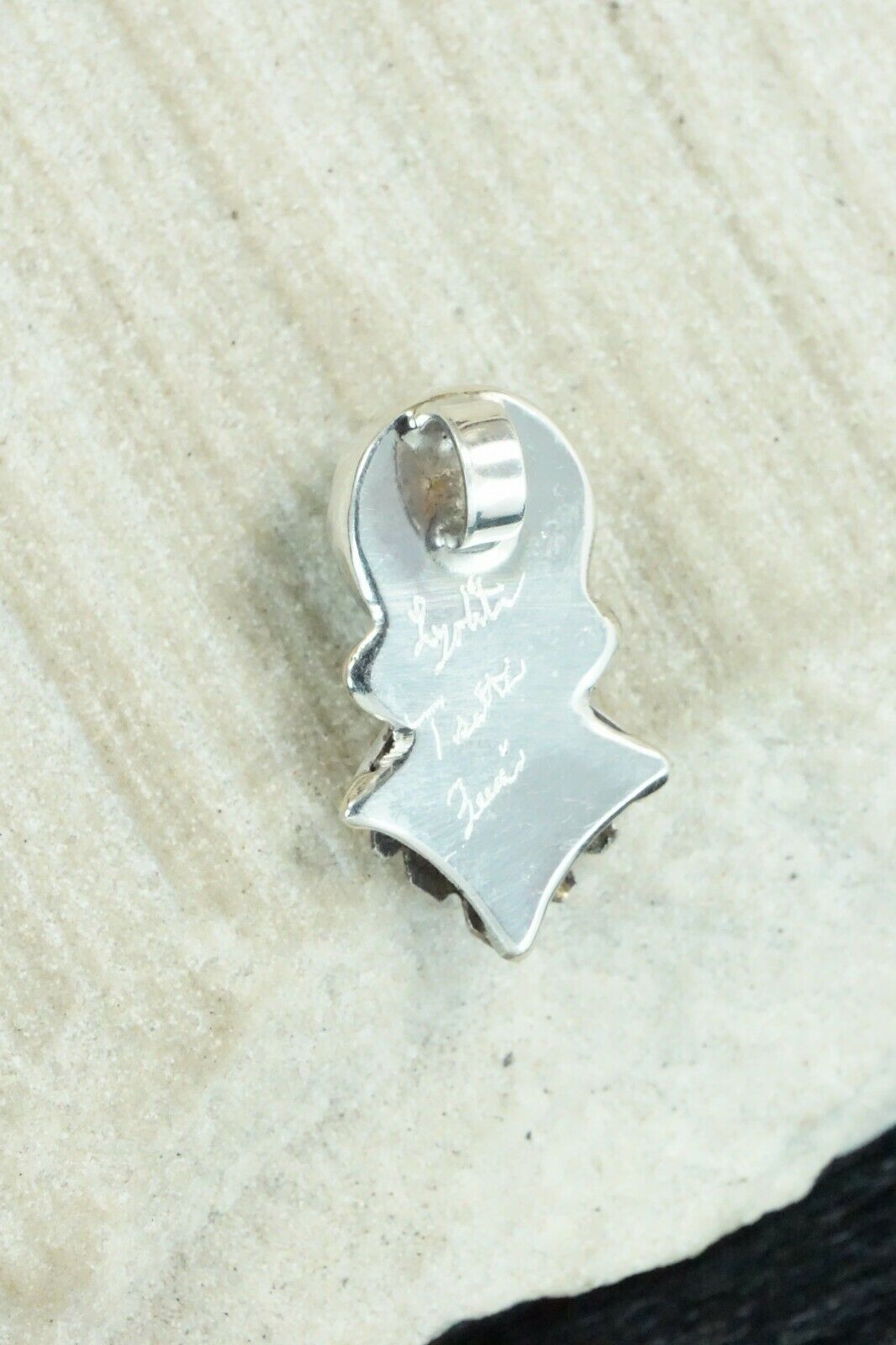 Turquoise & Sterling Silver Pendant - Lyolita Tsattie