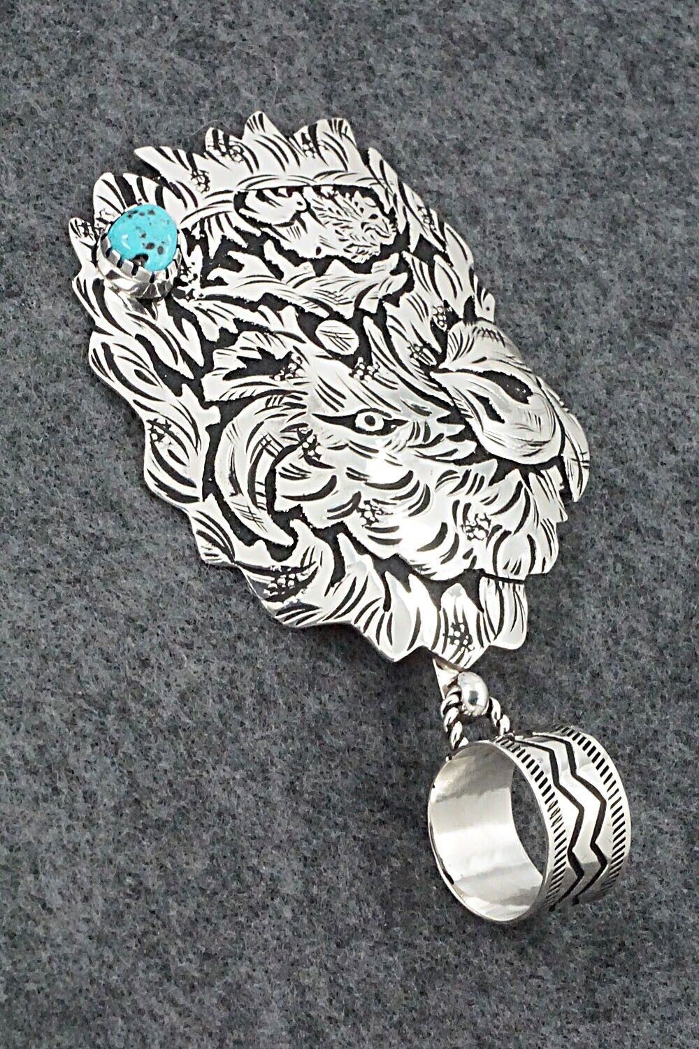 Turquoise & Sterling Silver Pendant - Richard Singer