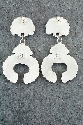 Turquoise and Sterling Silver Earrings - Zeita Begay