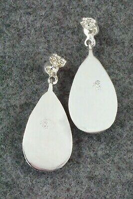 Turquoise, Coral & Sterling Silver Earrings - Judy Largo