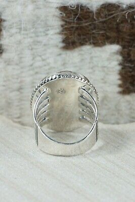 Navajo Turquoise & Sterling Silver Ring - Jeanette Saunders - Size 10.5