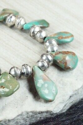 Turquoise & Sterling Silver Necklace - Navajo