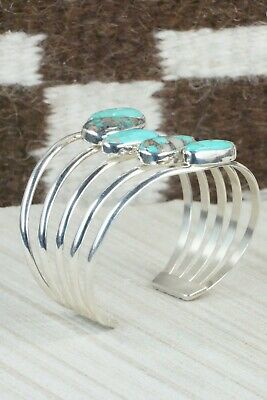 Turquoise & Sterling Silver Bracelet - Jones Delgarito
