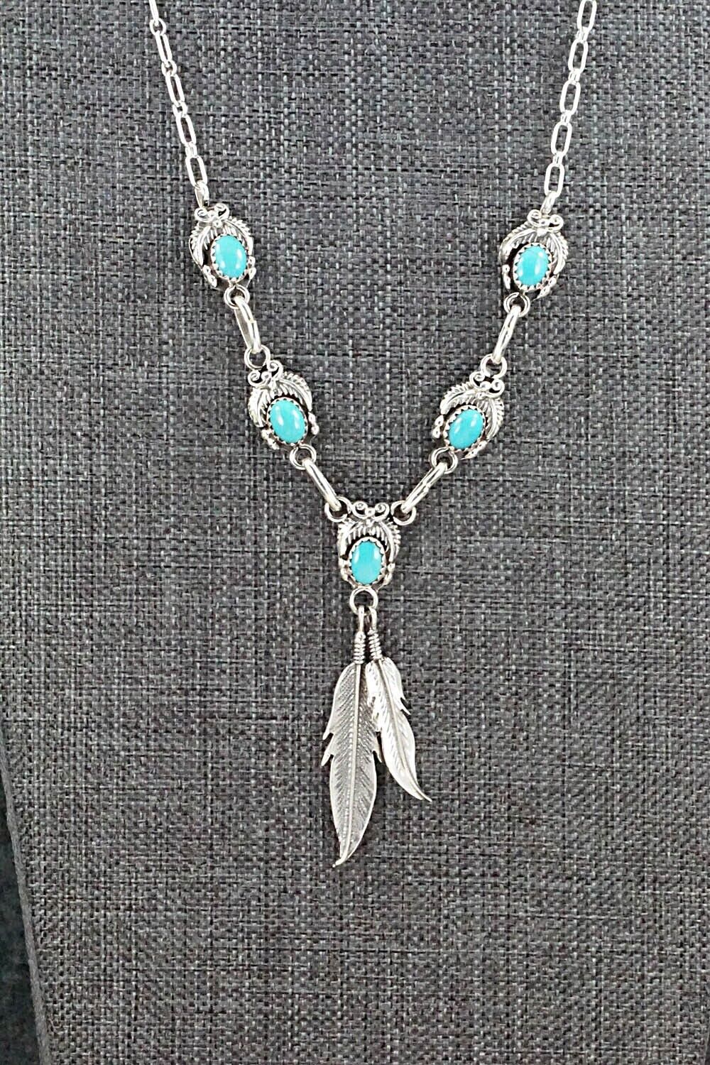Turquoise & Sterling Silver Necklace - Verley Betone