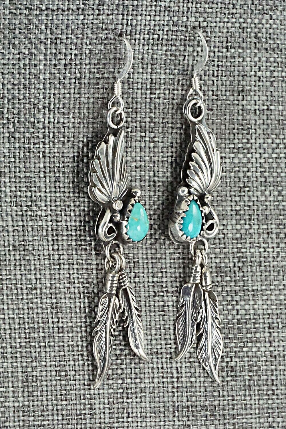Turquoise & Sterling Silver Earrings - Etta Larry