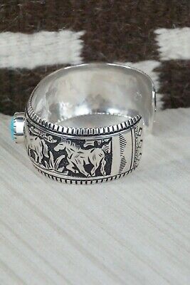 Navajo Turquoise & Sterling Silver Bracelet - Richard Singer