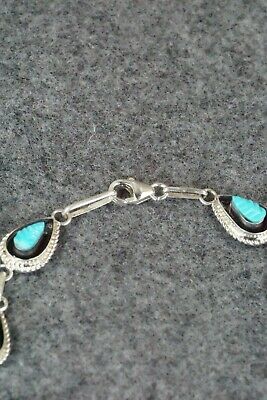 Turquoise & Sterling Silver Link Bracelet - Shirley Walela