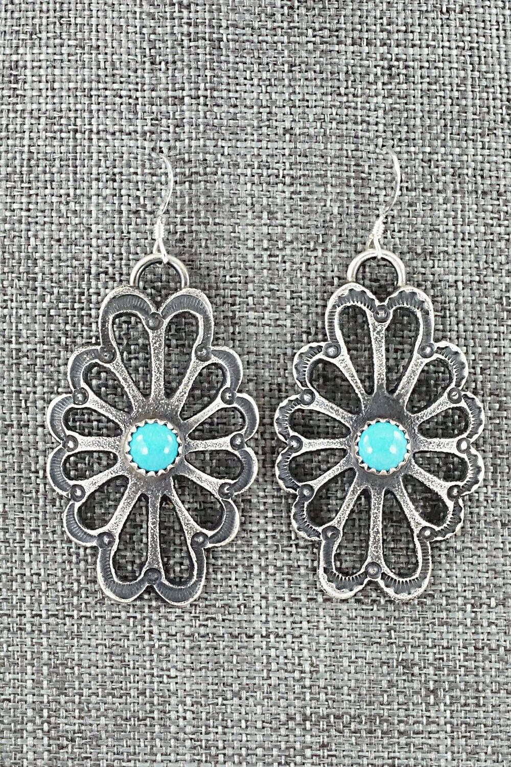 Turquoise & Sterling Silver Earrings - Linberg Billah