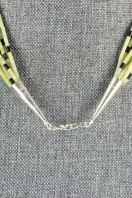 Shell, Jet & Sterling Silver Necklace - Ramona Bird