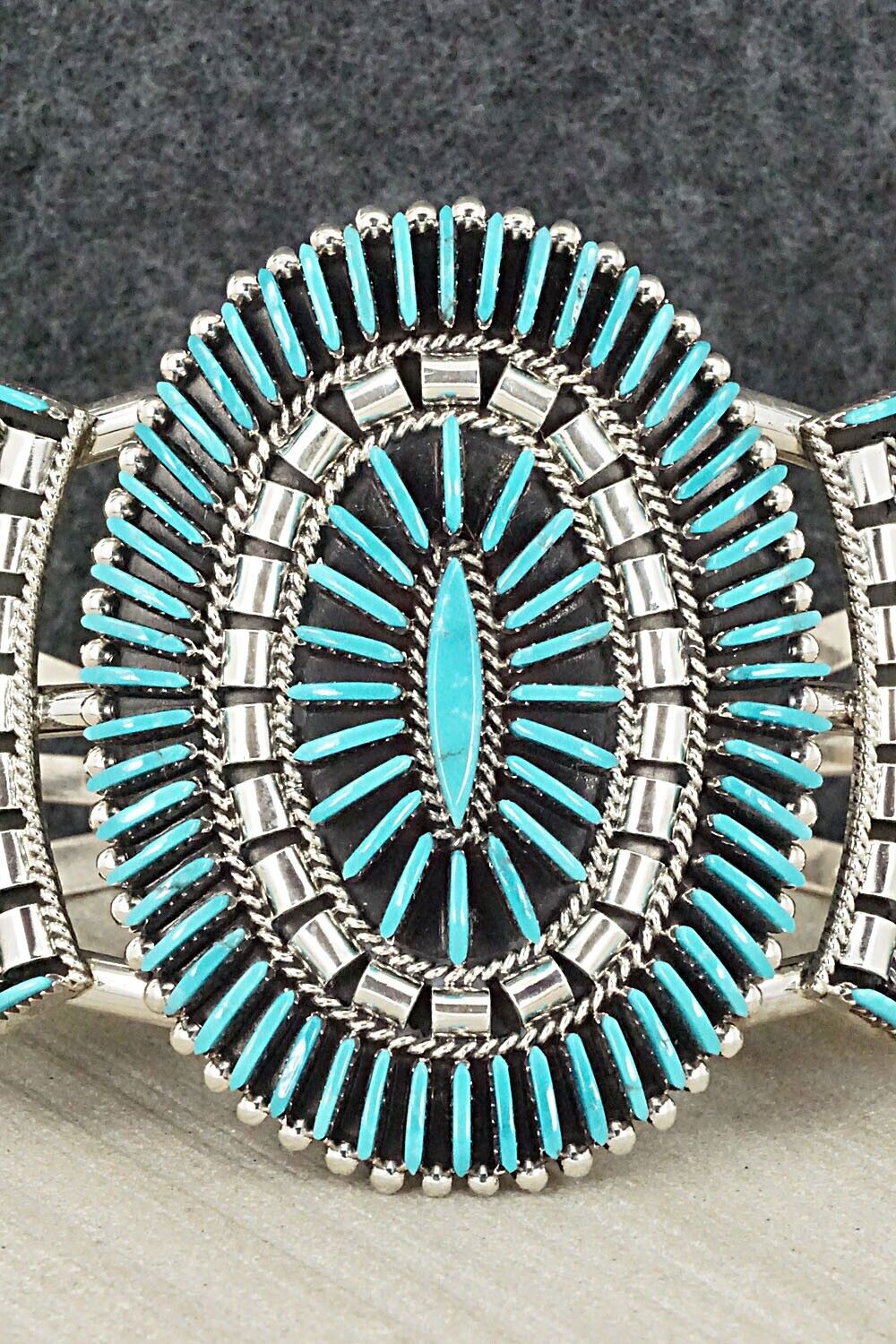 Turquoise & Sterling Silver Bracelet - Edmund Cooeyate