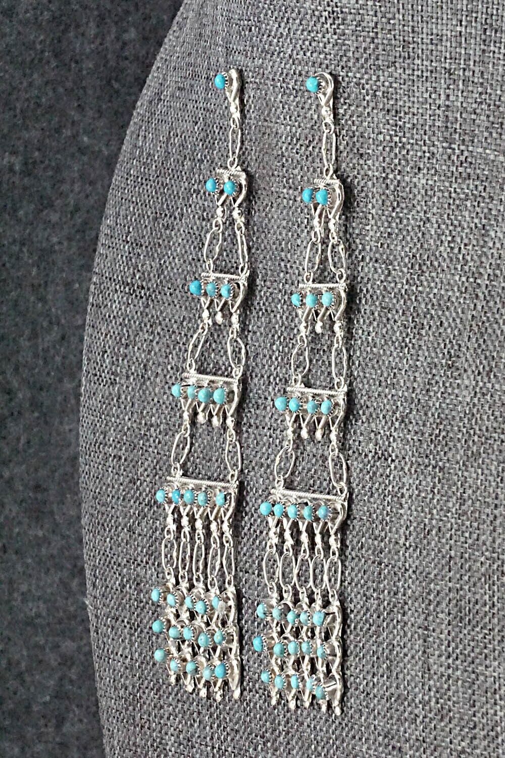 Turquoise & Sterling Silver Earrings - Waylon Johnson