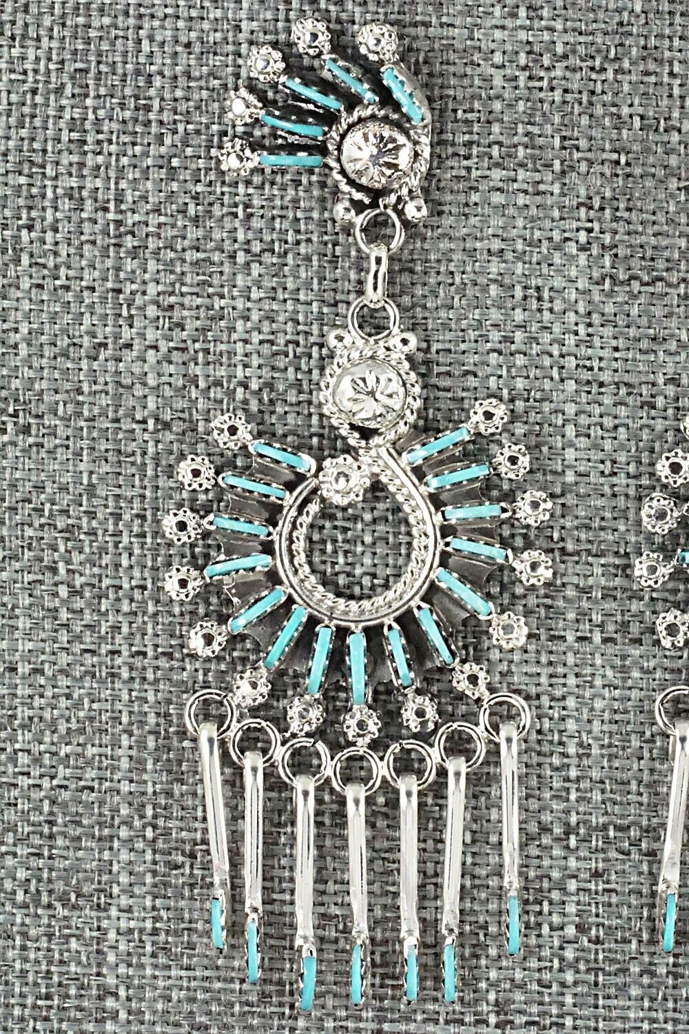 Turquoise & Sterling Silver Earrings - Kevin Leekity