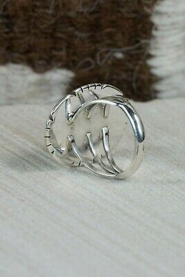Navajo Turquoise & Sterling Silver Ring - Samuel Yellowhair - Size 7.5