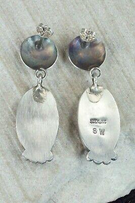 Spiny Oyster and Sterling Silver Earrings - Selina Warner - High Lonesome Trading