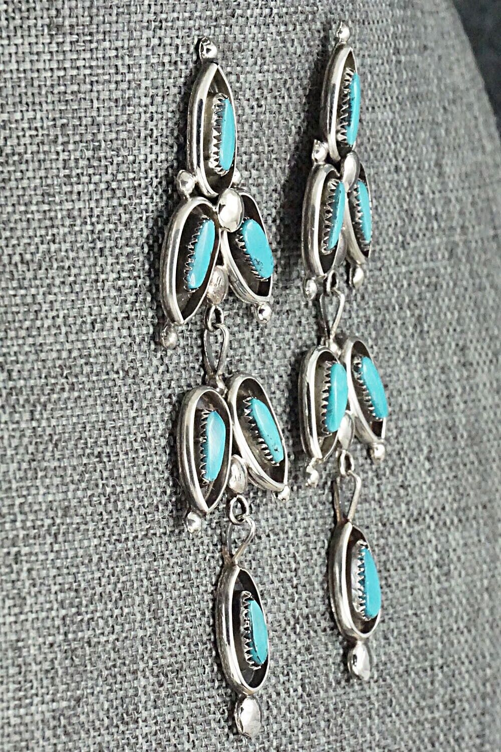 Turquoise & Sterling Silver Earrings - Viola Bobelu