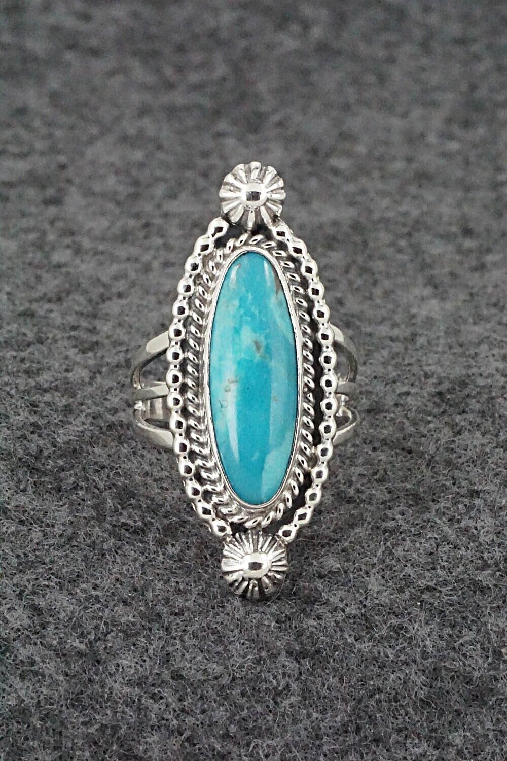 Turquoise & Sterling Silver Ring - Samuel Yellowhair - Size 6