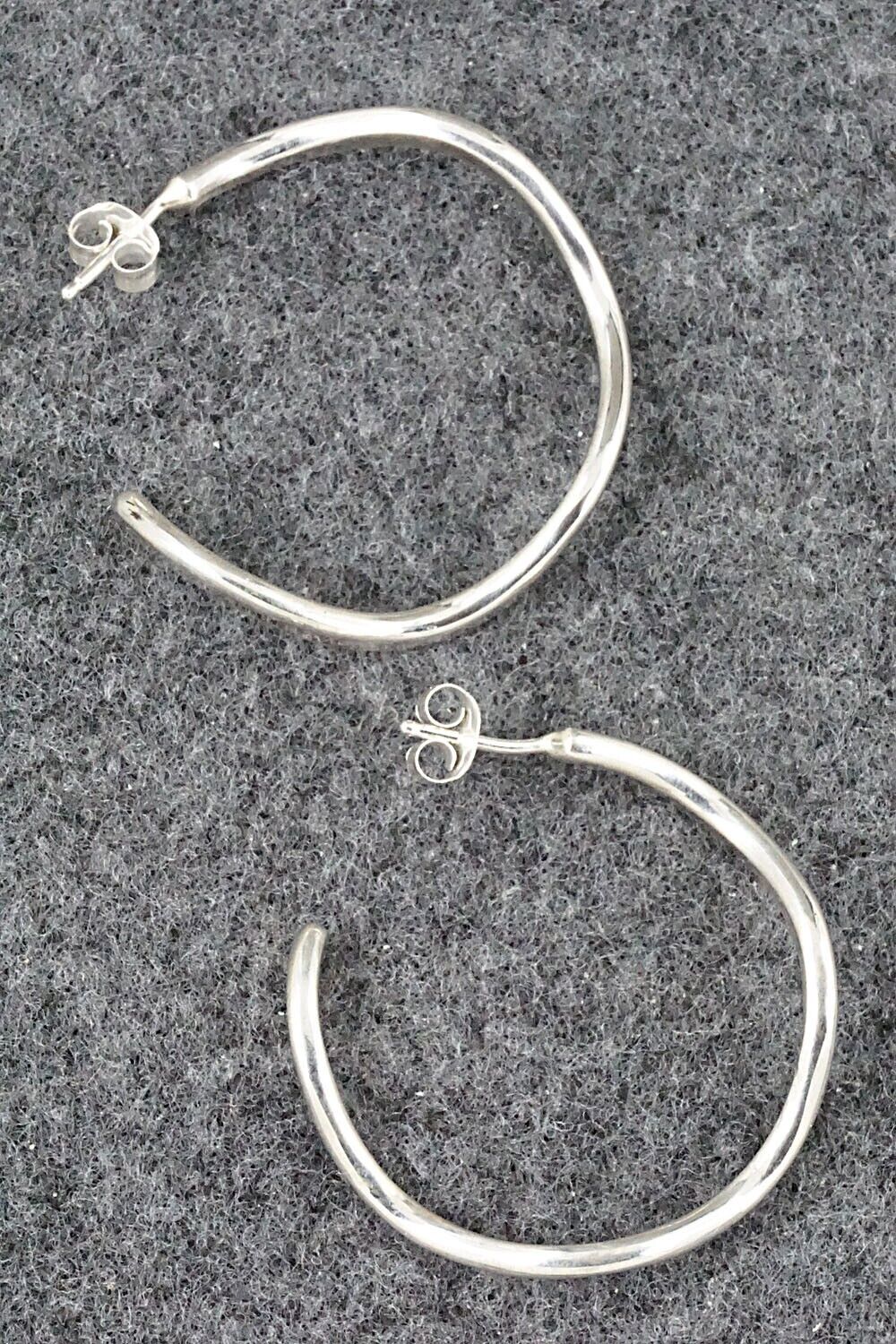 Sterling Silver Hoop Earrings - Elaine Tahe