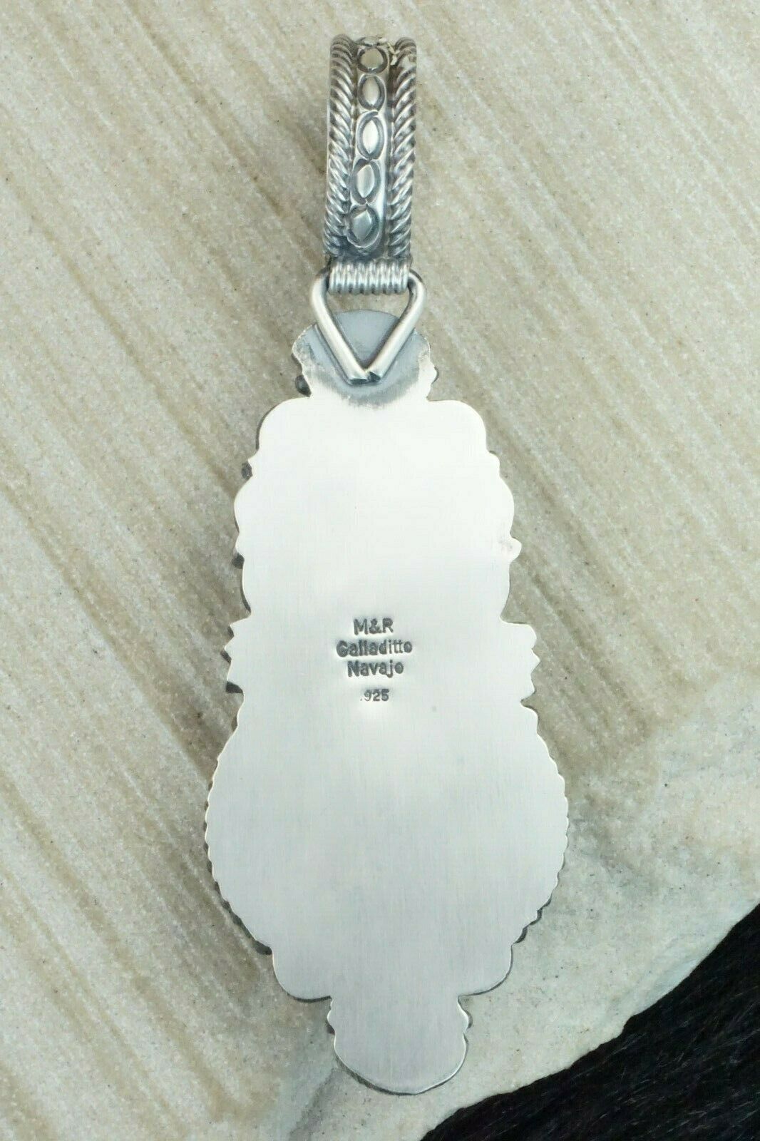 Turquoise & Sterling Silver Pendant - Michael Calladitto