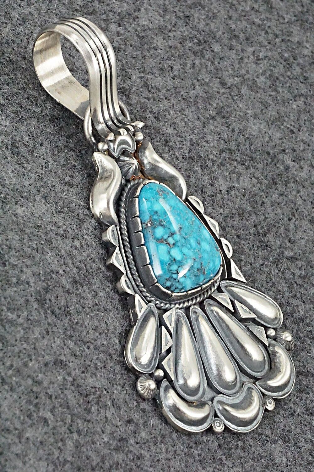 Turquoise and Sterling Silver Pendant - Derrick Gordon