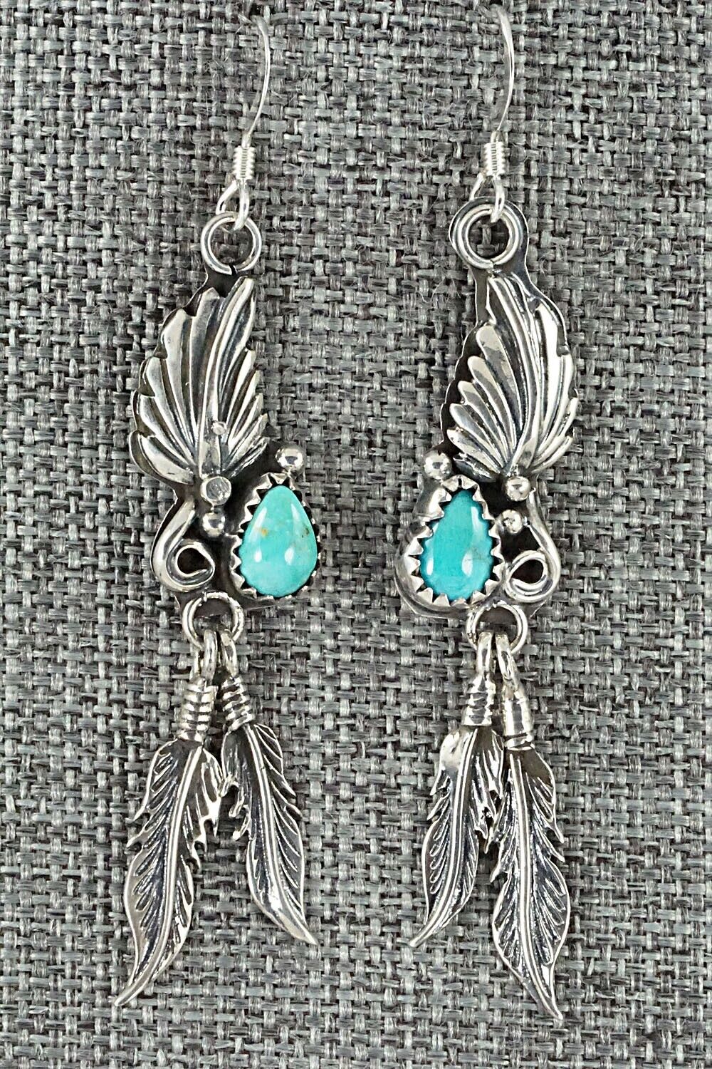 Turquoise & Sterling Silver Earrings - Etta Larry