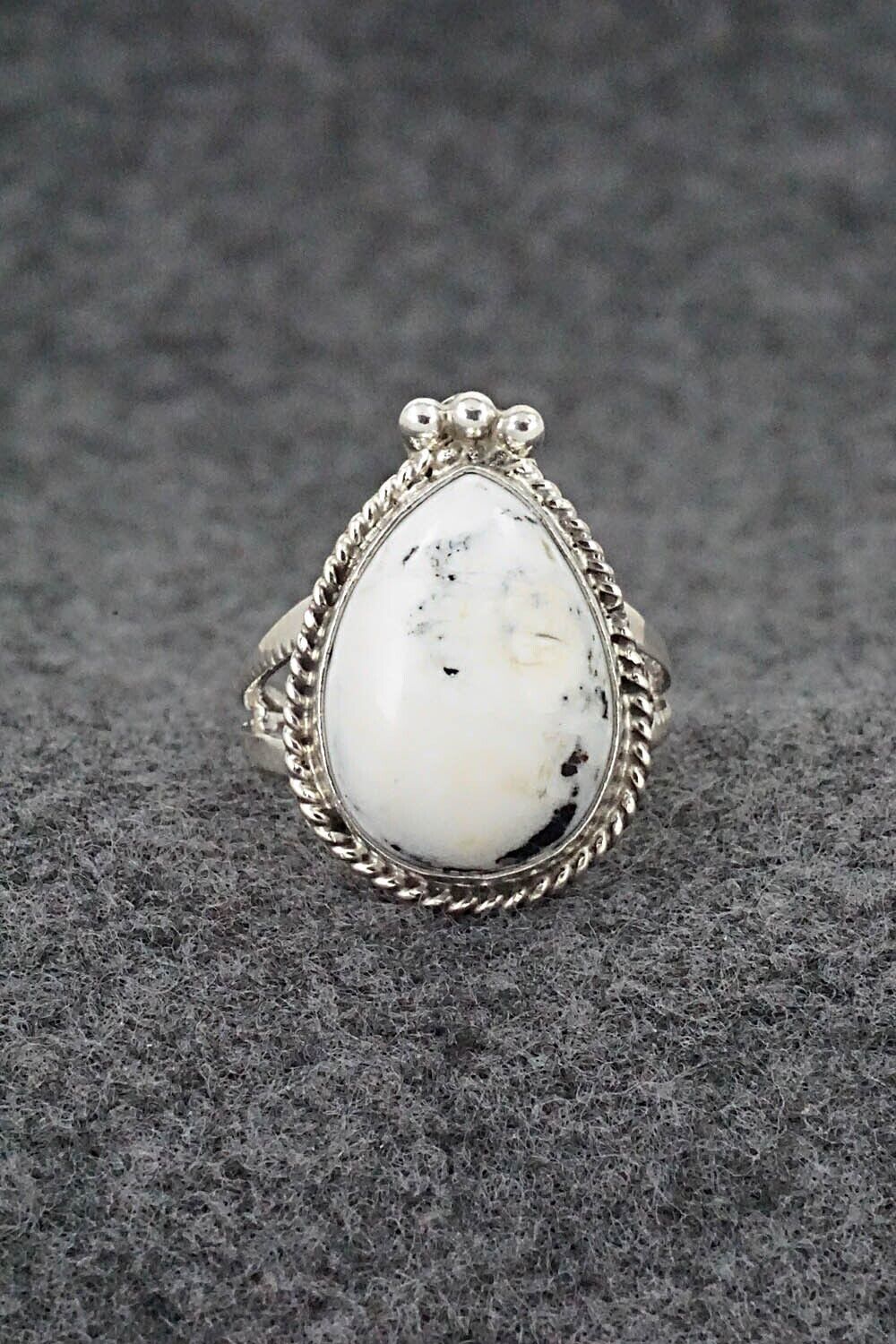 White Buffalo & Sterling Silver Ring - Benjamin Martinez - Size 6.5